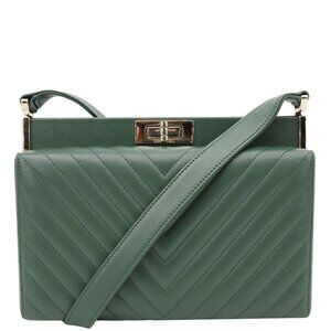 Chanel  Reissue Box Chevron Lambskin Leather Clutch Bag Green